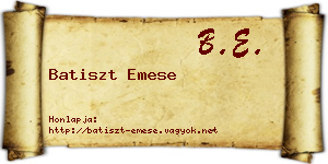 Batiszt Emese névjegykártya
